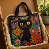 Handmade bag - Black magic cat