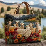 Handmade bag - Sheep at the lake