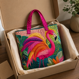 Craft bag - Rainbow flamingo