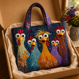 Handmade bag - Five colorful chicks