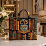 Handmade bag - Owl and old books
