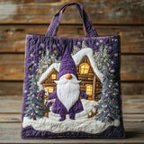 Cozy Gnome Cabin WN1710006CL Quilted Tote Bag