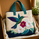 Craft bag - Hummingbird and white flower