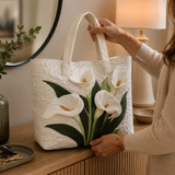 Handmade bag - White lilies