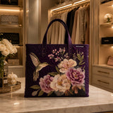 Handmade bag - Hummingbirds and orchids