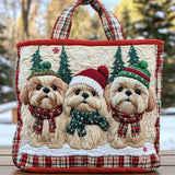 Furry Christmas Joy XR3010006CL Quilted Tote Bag