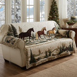 Alpine Horse Spirit Quilted Sofa Cover NCU0HH1603