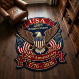 Anniversary Eagle Custom Shape Area Rug