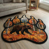 Autumn Bear Custom Shape Area Rug