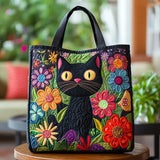 Handmade bag - Black magic cat