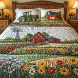 Barnyard Blossom 3-Piece Quilted Bedding Set NCU0PT5649