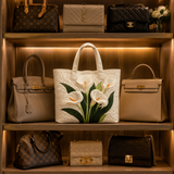 Handmade bag - White lilies