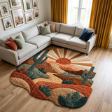 Cactus Garden Custom Shape Area Rug