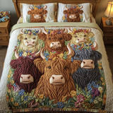 Cattle Charm 3-Piece Quilted Bedding Set NCU0VH1874