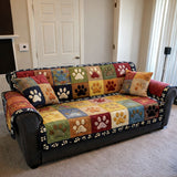 Colorful Paw Patchwork Quilted Sofa Cover NCU0TV871