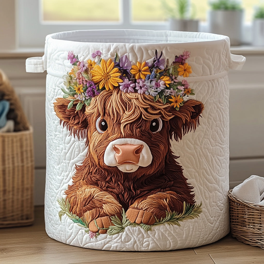 Highland Charm Quilted Laundry Basket NCU0QN015