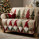 Crimson Gnome Quilted Sofa Cover NCU0TV653