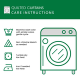 Teal Angel Grace Quilted Curtains NCU0HH1055