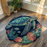 Deepsea Turtle Custom Shape Area Rug