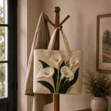 Handmade bag - White lilies