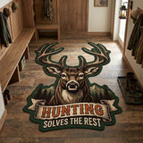 Emerald Antler Custom Shape Area Rug