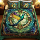 Hummingbird 3-Piece Quilted Bedding Set NCU0VT168