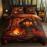 Log Cabin 3-Piece Quilted Bedding Set NCU0VT221