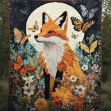 Floral Fox Quilted Blanket NCU0DV736