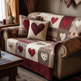 Heart Quilted Sofa Cover NCU0VT371