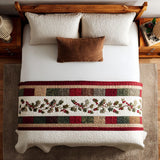 Holly Glow Nights Quilted Bed Runner NCU0PT8862