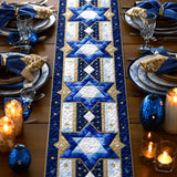 Star Of David Quilted Table Runner NCU0VT367