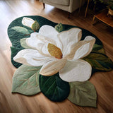 Ivory Blossom Custom Shape Area Rug