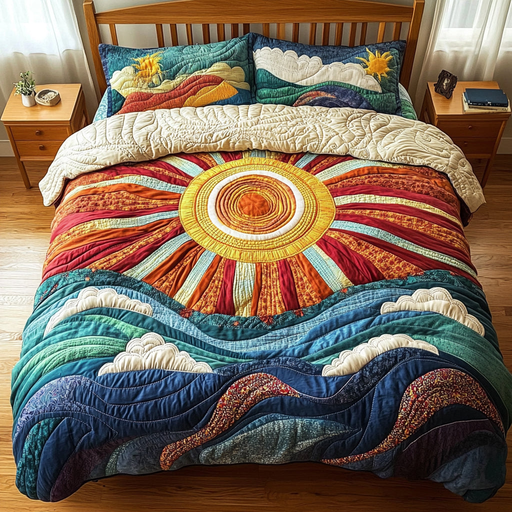 Sunshine 3-Piece Quilted Bedding Set NCU0VT94