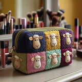 Patchwork Sheep Quilted Makeup Bag NCU0NT10389