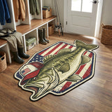 Patriot Bass Custom Shape Area Rug NCU0TV1866
