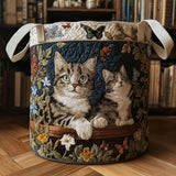 Paws in the Garden Quilted Laundry Basket NCU0PTT1942