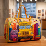 School Bus Quilted Duffle Bag NCU0VT243