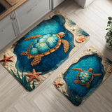 Sea Bloom Flow Kitchen Area Rug