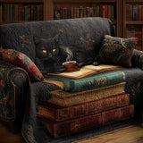 Reading Cat Quilted Sofa Cover NCU0VT355