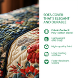 Winter Cardinal Haven Quilted Sofa Cover NCU0PT9893