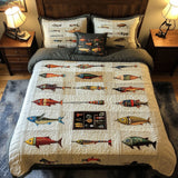 Fishing 3-Piece Quilted Bedding Set NCU0VT150