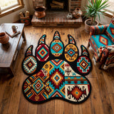 Tribal Paw Custom Shape Area Rug
