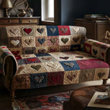 Warm Hearts Quilted Sofa Cover NCU0NT11532