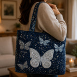 Handmade bag - Silver butterfly