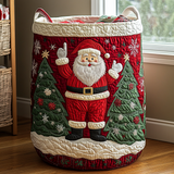 Santa Quilted Laundry Basket NCU0QN058