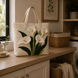 Handmade bag - White lilies