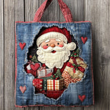 Festive Santa WN0801034CL Quilted Tote Bag