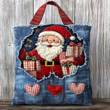 Holiday Santa WN0801045CL Quilted Tote Bag