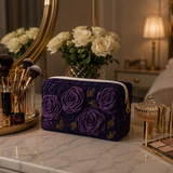 Amethyst Blossom Quilted Makeup Bag NCU0DV7738